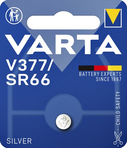 BATTERIJ VARTA KNOOPCEL 1X V377 HORLOGE