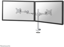 MONITORARM NEOMOUNTS D935DG 2X10-27" DOORVOER ZILVERGRIJS