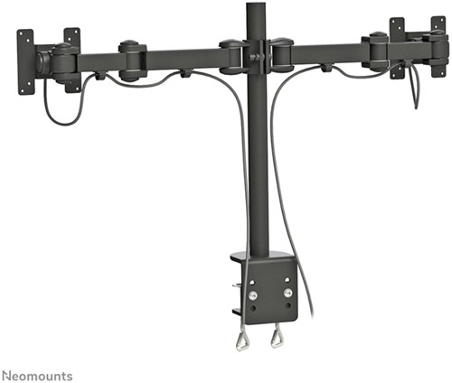 MONITORARM NEOMOUNTS D960D 2X10-27" MET KLEM ZWART-3