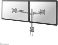 MONITORARM NEOMOUNTS D935D 2X10-27" MET KLEM ZILVERGRIJS