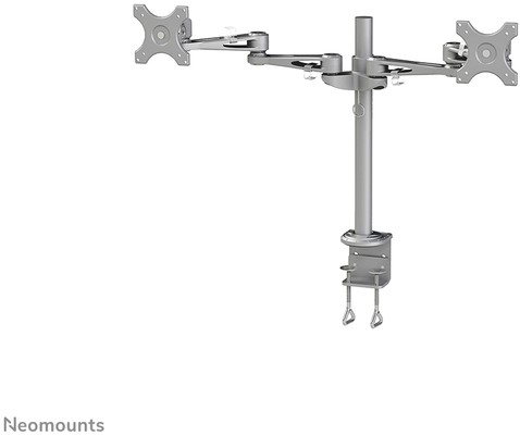 MONITORARM NEOMOUNTS D935D 2X10-27" MET KLEM ZILVERGRIJS-3