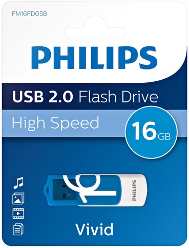 USB STICK 2.0 PHILIPS VIVID USB-A 16GB BLAUW-3