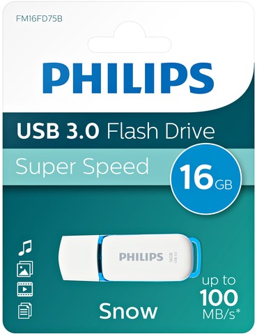 USB STICK 3.0 PHILIPS SNOW USB-A 16GB BLAUW-3