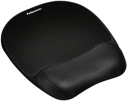 MUISMAT MET POLSSTEUN FELLOWES MEMORYFOAM ZWART