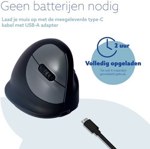 ERGONOMISCH MUIS R-GO HE BREAK WIRELESS RECHTS M-4