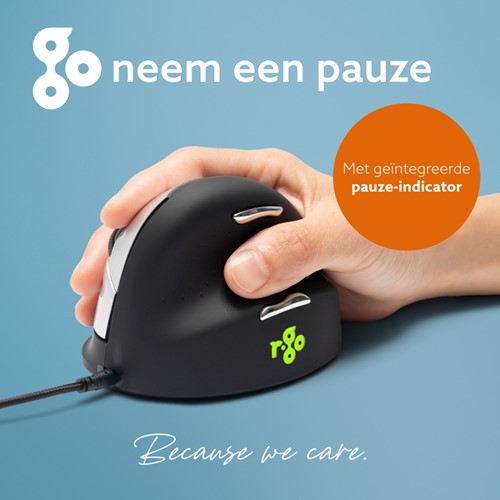 ERGONOMISCH MUIS R-GO HE BREAK DRAAD RECHTS L-3