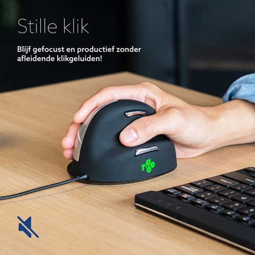ERGONOMISCH MUIS R-GO HE BREAK DRAAD RECHTS L-1