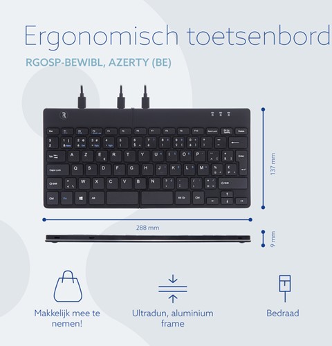 TOETSENBORD R-GO ERGONOMISCH SPLIT BREAK AZERTY-2