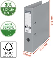 ORDNER ESSELTE NO.1 POWER VIVIDA 75MM 30% GERECYCLED PP FOLIE GROEN-3