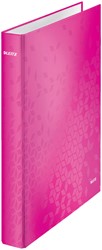 RINGBAND LEITZ WOW A4 MAXI 4-RINGS D-MECHANIEK 25MM ROZE