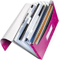 PROJECTMAP LEITZ WOW VOOR A4 6 VAKS PP ROZE-2
