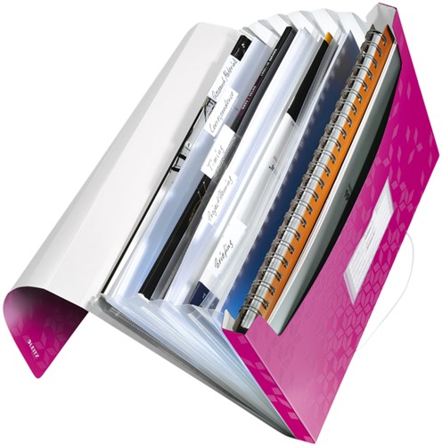 PROJECTMAP LEITZ WOW VOOR A4 6 VAKS PP ROZE-2