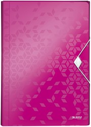 PROJECTMAP LEITZ WOW VOOR A4 6 VAKS PP ROZE