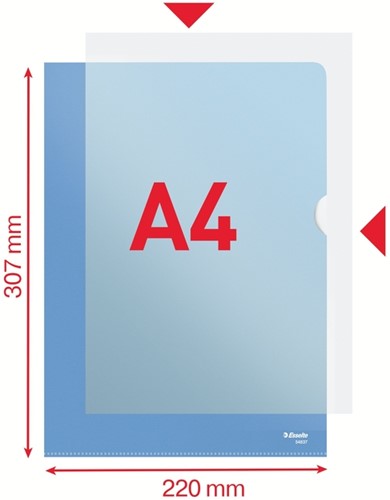 INSTEEKMAP L-MODEL ESSELTE STANDAARD A4 0.11MM PP BLAUW 100 STUKS-4
