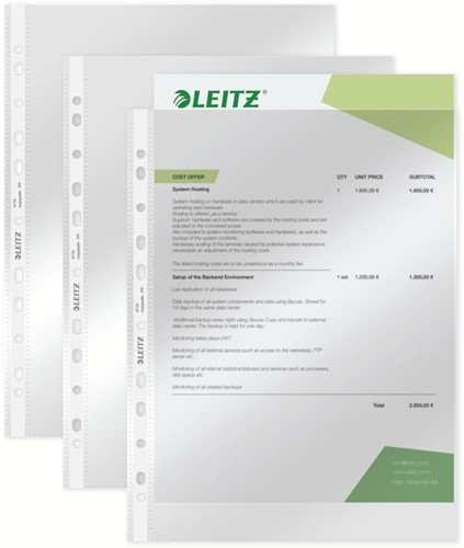 SHOWTAS LEITZ PREMIUM STANDAARD COPY SAFE 0.08MM PP A4 TRANSPARANT 100 STUKS-9
