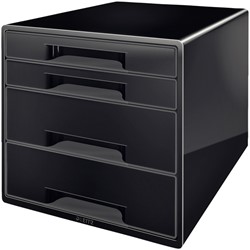 LADENBLOK LEITZ WOW CUBE A4 MAXI 4 LADEN ZWART