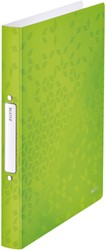 RINGBAND LEITZ WOW A4 2-RINGS O-MECHANIEK 25MM PP GROEN