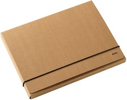 ELASTOBOX KRAFT LINE A4 3 KLEPPEN BRUIN