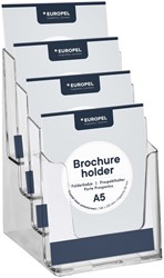 FOLDERHOUDER EUROPEL 4 VAKS A5 TRANSPARANT