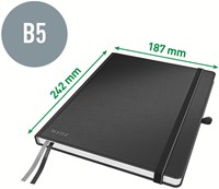 NOTITIEBOEK LEITZ COMPLETE 187X242MM LIJN 160 PAGINA'S 100GR ZWART-3