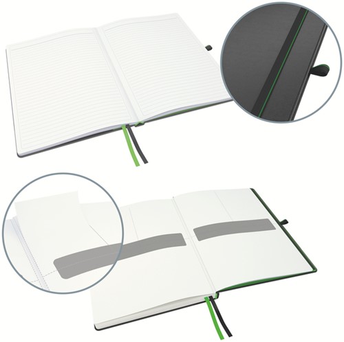 NOTITIEBOEK LEITZ COMPLETE 187X242MM LIJN 160 PAGINA'S 100GR ZWART-2