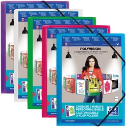 ELASTOMAP OXFORD POLYVISION A4 MET INSTEEKTAS 3 KLEPPEN PP ASSORTI