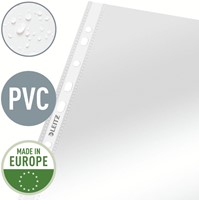 SHOWTAS LEITZ PREMIUM STANDAARD COPY SAFE 0.09MM 4-GAATS PVC A4 GLASHELDER 100 STUKS-1