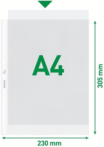 SHOWTAS LEITZ PREMIUM STANDAARD 11-GAATS COPY SAFE 0.085MM PP A4 TRANSPARANT 100 STUKS-10
