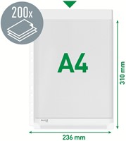 HARMONICA SHOWTAS LEITZ PREMIUM MET PERFORATIESTRIP 180? PVC A4 5 STUKS GLASHELDER 5 STUKS-2