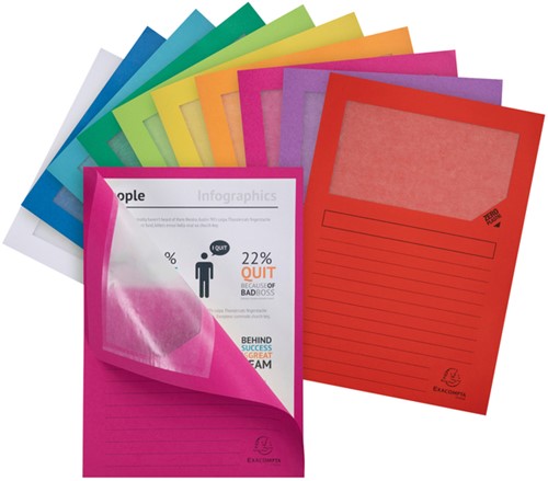 VENSTERMAP EXACOMPTA FOREVER L-MODEL 120GR ASSORTI 100 STUKS-2