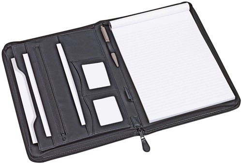 SCHRIJFMAP RILLSTAB EXCELLENT DE LUXE A4 LEDERLOOK ZWART-2