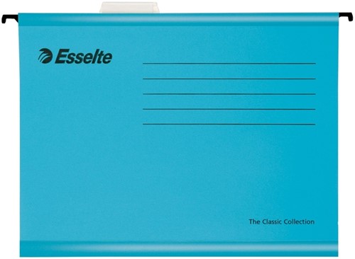 HANGMAP ESSELTE CLASSIC FOLIO V-BODEM 382X240MM BLAUW