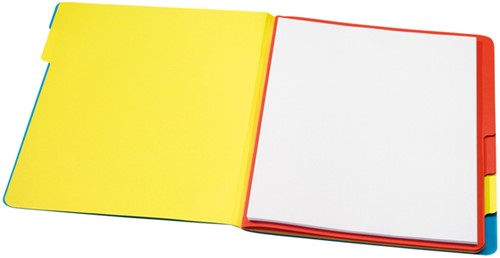 SORTEERMAP SECOLOR SIXTAB 6 TABBLADEN 100% GERECYCLED KARTON 250 GR BLAUW-2