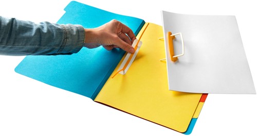SORTEERMAP SECOLOR SIXTAB 6 TABBLADEN 100% GERECYCLED KARTON 250 GR BLAUW-3
