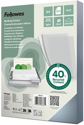 VOORBLAD FELLOWES A4 PVC 200MICRON RECYCLED 100 STUKS