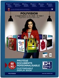 SHOWALBUM OXFORD POLYVISION A4 40-TASSEN PP BLAUW