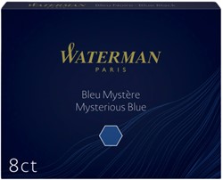 INKTPATROON WATERMAN NR 23 LANG BLAUWZWART PAK À 8 STUKS