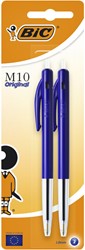 BALPEN BIC M10 MEDIUM BLAUW BLISTER À 2 STUKS