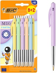 BALPEN BIC M10 MEDIUM PASTEL ASSORTI 8+2 GRATIS