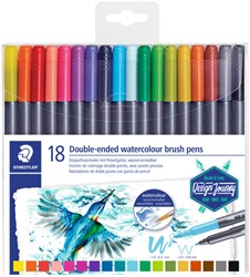 BRUSHPEN STAEDTLER 3001 MARSGRAPHIC DUO 0.5-6MM BLISTER À 18ST ASS