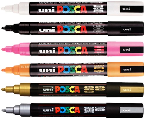 PAINTMARKER UNI POSCA PC5M MEDIUM ZILVER-2