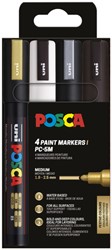 PAINTMARKER UNI POSCA PC5M MEDIUM ASSORTI SET À 4 STUKS