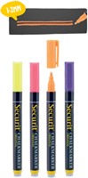 KRIJTSTIFT SECURIT SMA-100 ROND 1-2MM GEEL/ORANJE/ROZE/PAARS BLISTER À 4 STUKS-3