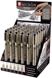 FINELINER SAKURA PIGMA MICRON ASSORTI ZWART