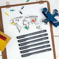 FINELINER STAEDTLER PIGMENT 308 ZWART SET 4+2 GRATIS-2
