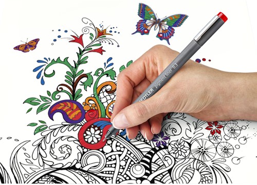 FINELINER STAEDTLER PIGMENT 308 ZWART SET 4+2 GRATIS-3