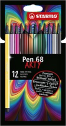 VILTSTIFT STABILO PEN 68/12 ARTY MEDIUM ASSORTI ETUI À 12 STUKS