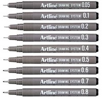 FINELINER ARTLINE TECHNISCH 0.05MM ZWART-2