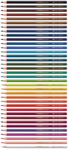 KLEURPOTLODEN STABILO 1624 AQUACOLOR ARTY ASSORTI ETUI À 12 STUKS-2