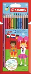 KLEURPOTLODEN STABILO 979 COLOR ASSORTI KARTONNEN ETUI À 12 STUKS